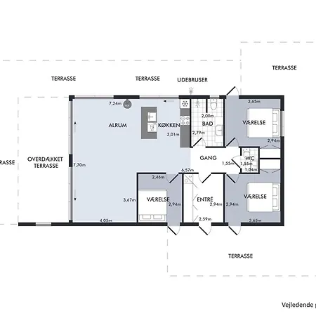 펜션 Stylish And Modern With Large Terraces And Private Bathing Jetty Just A Few Minutes Walk From The Child-friendly Handrup And *